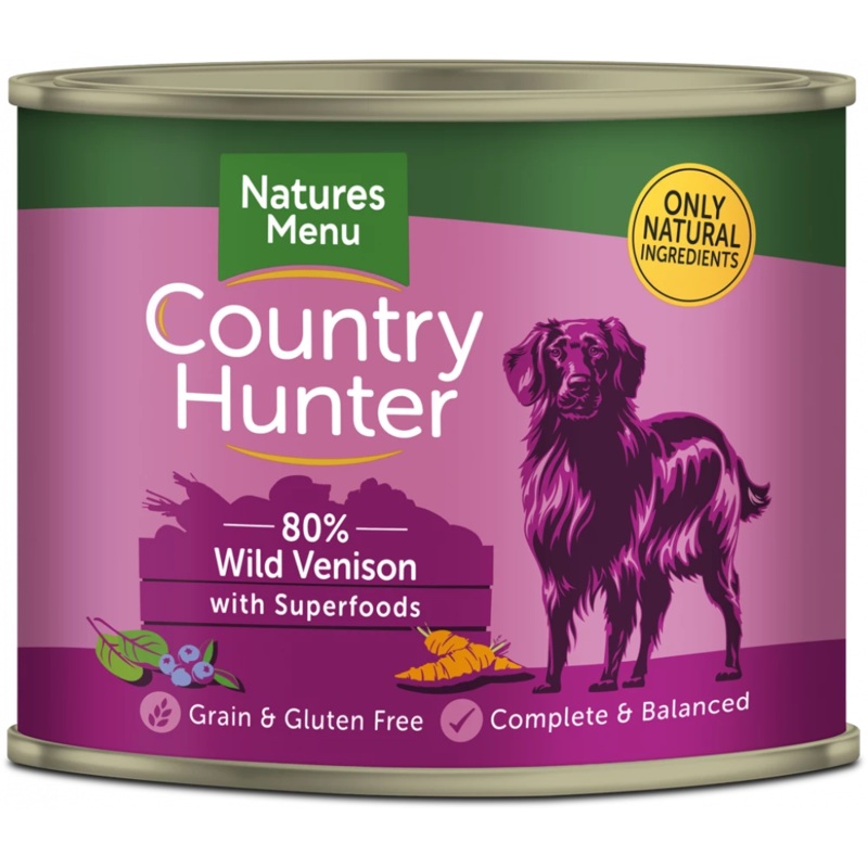 Natures Menu Country Hunter Venison With Superfoods Adult Dog Food Can 600g