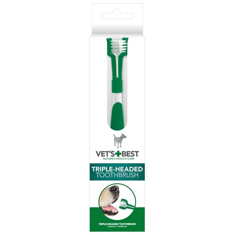 Vets Best Triple-Headed Toothbrush