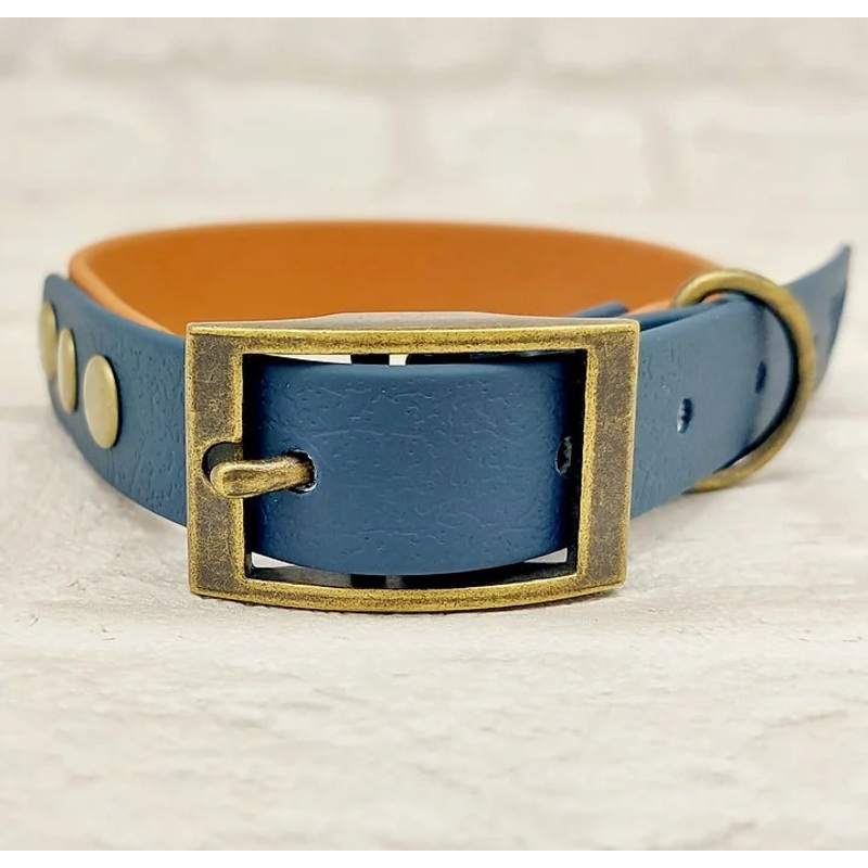 Trinkety Paws Waterproof Dog Collar Light Brown/Kerosene