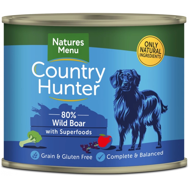 Natures Menu Country Hunter Wild Boar With Superfoods Adult Dog Food Can 600 gr