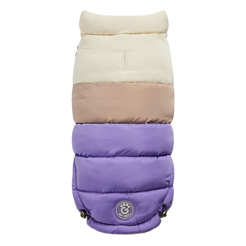GF Pet Elasto-Fit Colour Block Puffer Purple