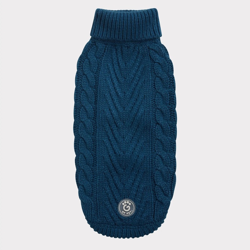 GF Pets Chalet Knitted Dog Sweater Dark Teal