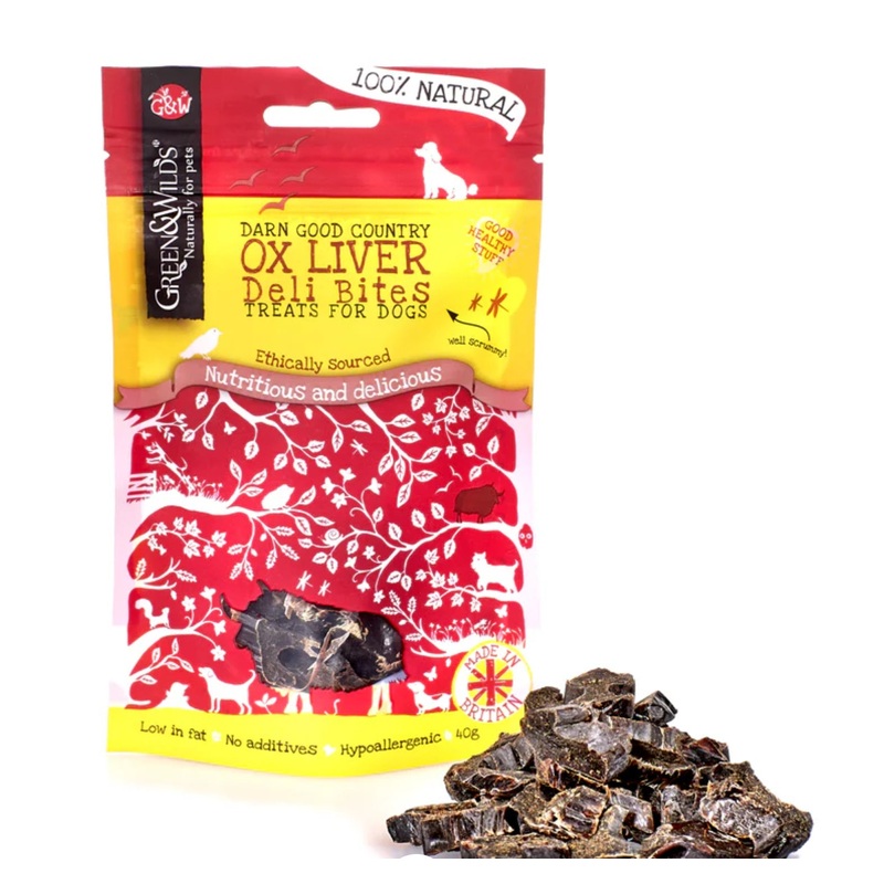 Green & Wilds Ox Liver Deli Bites Dog 40g