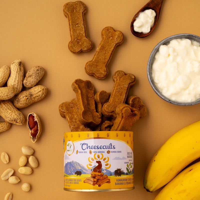 Pawfect Cheescuits for Dogs - Banana & Peanut Butter (100g)