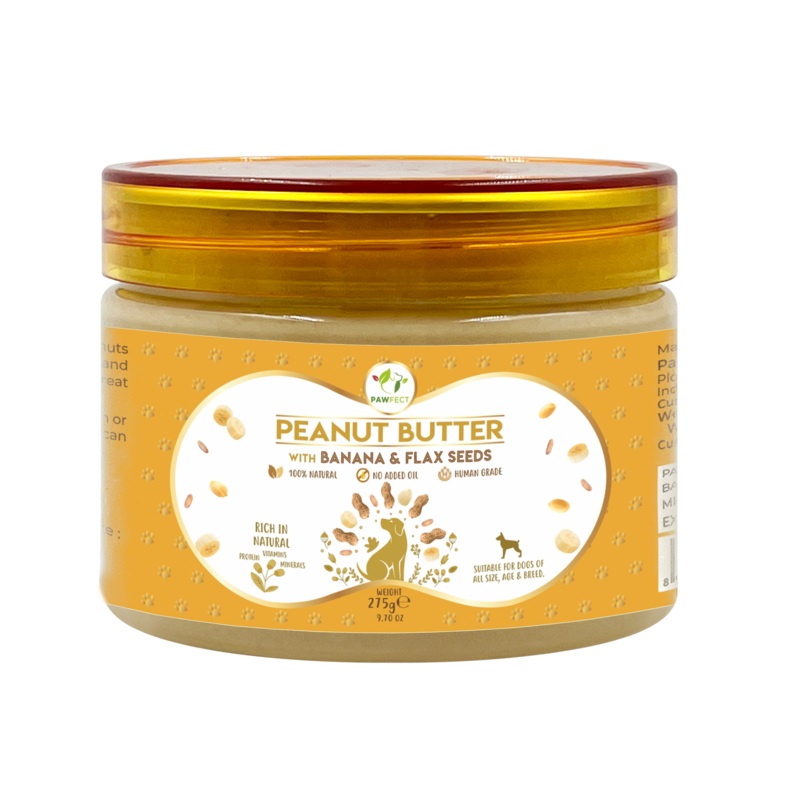 Pawfect Peanut Butter for Dogs: Banana & Flaxseeds