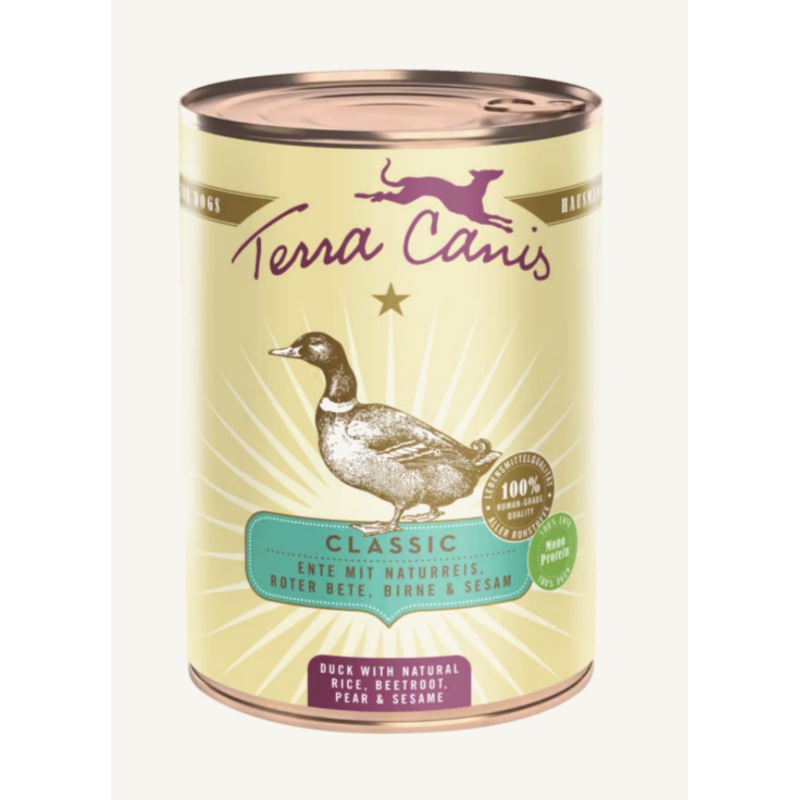 Terra Canis Classic Duck with natural rice, beetroot, pear and sesame 400g