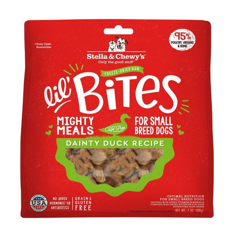 Stella & Chewy's Lil' Bites Dainty Duck Recipe Small Breed Freeze-Dried Raw Dog Food, 7oz