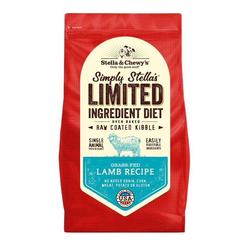 Stella & Chewy's Limited Ingredient Lamb Recipe Raw Coated Kibble Dry Dog Food, (2 Sizes)
