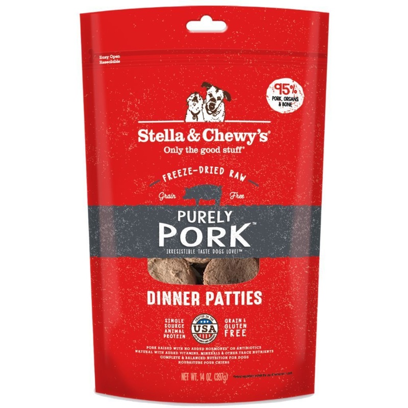 Stella & Chewy's Purely Pork Dinner Patties Freeze-Dried Raw Dog Food, 14oz