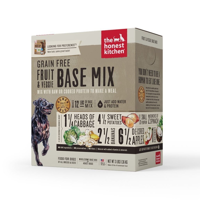 The Honest Kitchen Grain-Free Fruit & Veggie Base-Mix Dehydrated Dog Food Topper (2 Sizes)