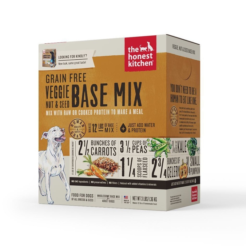 The Honest Kitchen Grain-Free Veggie, Nut & Seed Base-Mix Dehydrated Dog Food Topper (2 Sizes)