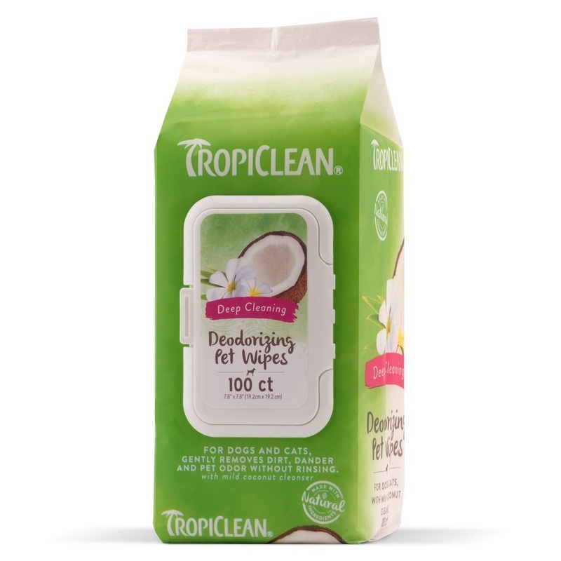 Tropiclean Deep Cleaning Wipes for Pets, 100 pcs