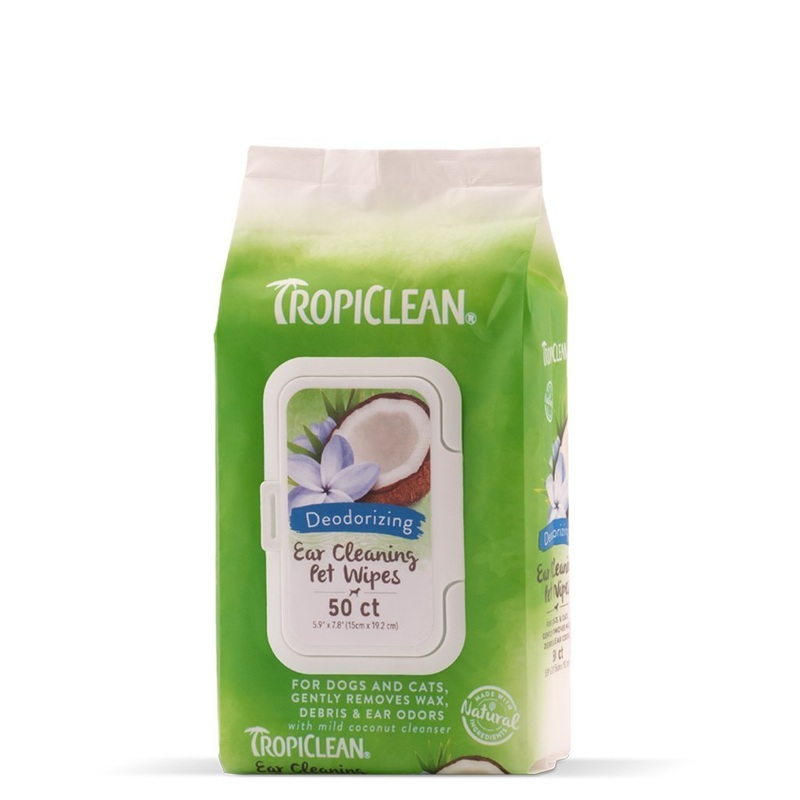 Tropiclean Ear Cleansing Wipes for Pets, 50 pcs