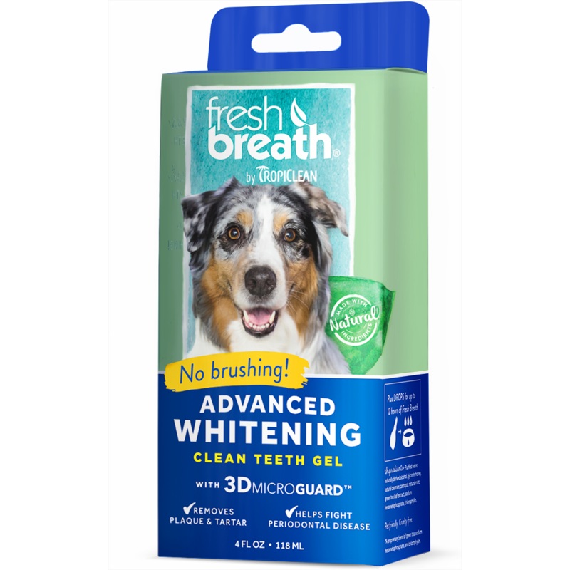 Tropiclean Fresh Breath Advanced Whitening Clean Teeth Gel, 4oz