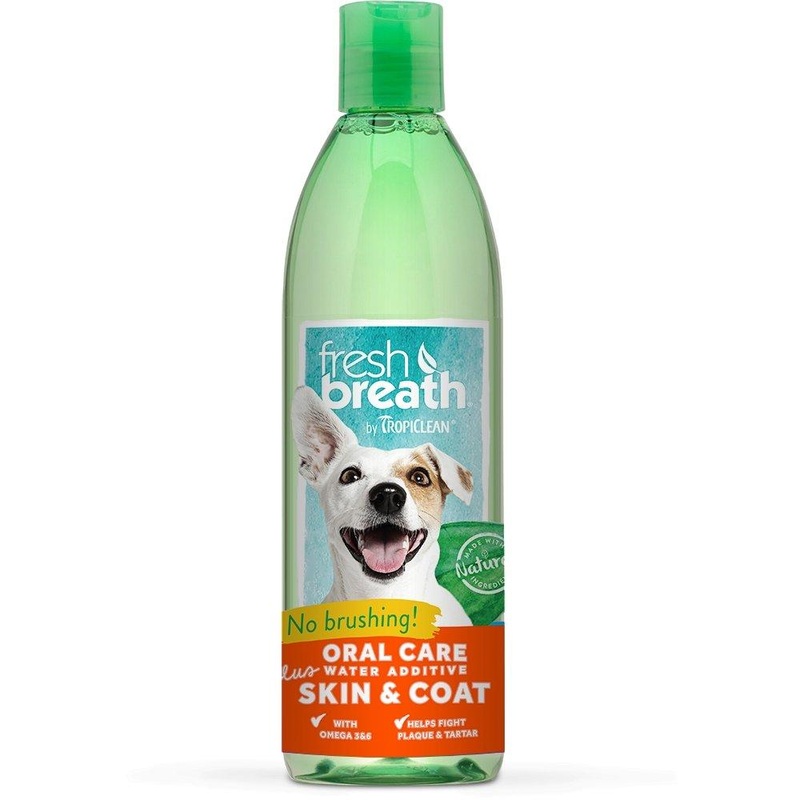 Tropiclean Fresh Breath Oral Care Water Additive for Dogs (Skin & Coat), 16 oz