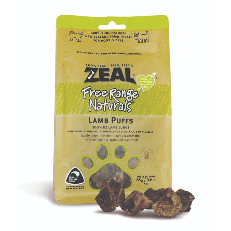Zeal Free-Range Naturals Lamb Puff Air-Dried Pet Treats, 85g