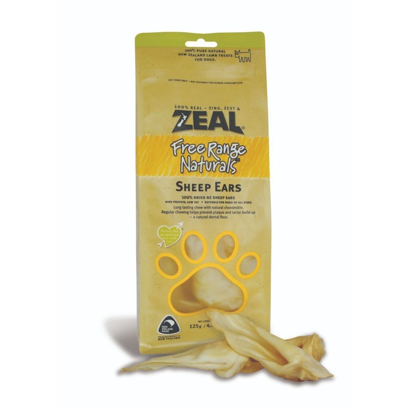 Zeal Free Range Naturals Sheep Ears Air-Dried Dog Treats, 125g