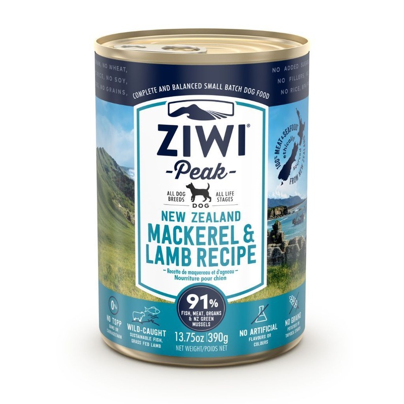 ZIWI Peak Mackerel & Lamb Recipe Wet Dog Food, 390g