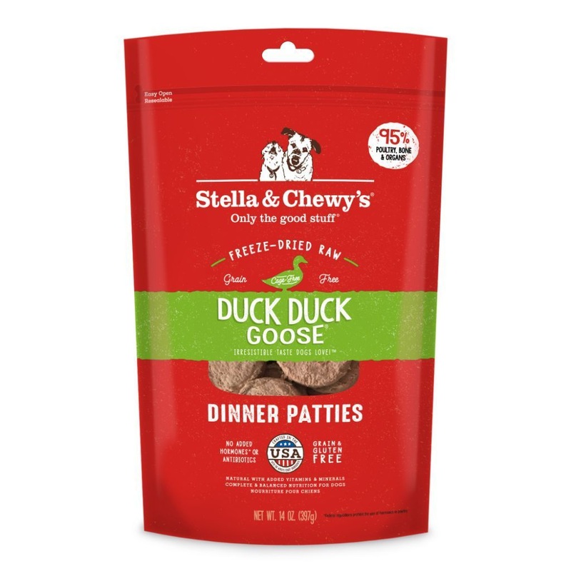 Stella & Chewy's Duck Duck Goose Dinner Patties Freeze-Dried Raw Dog Food (2 Sizes)