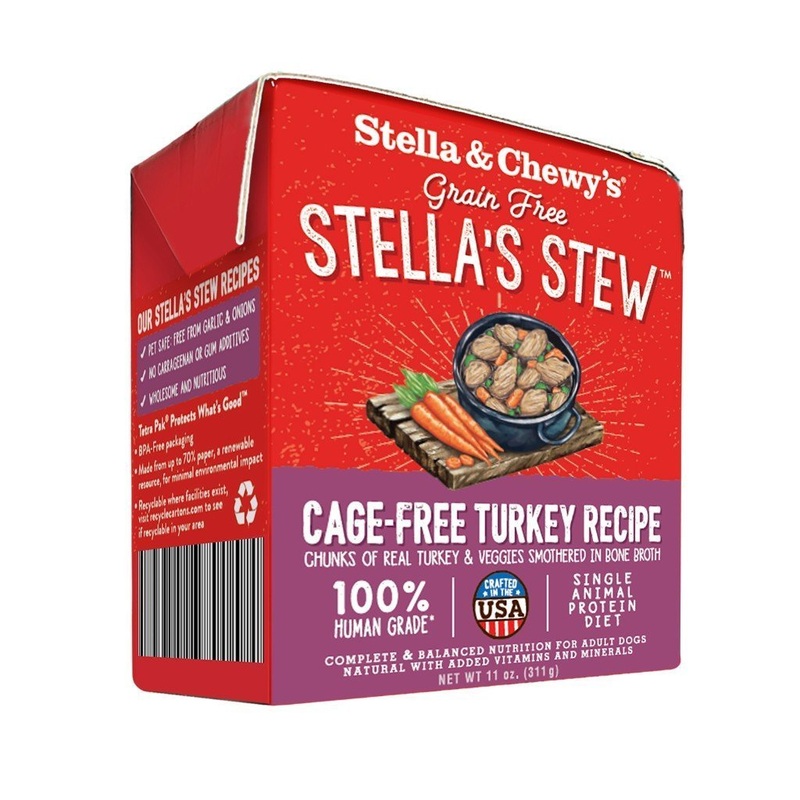 Stella & Chewy's Turkey Recipe Stew Grain-Free Wet Dog Food, 311g