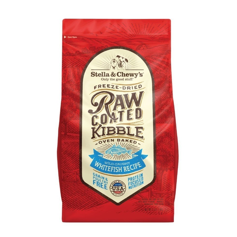 Stella & Chewy's Whitefish Freeze-Dried Raw Coated Kibble Dry Dog Food (2 Sizes)