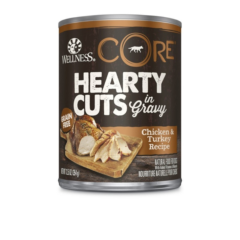 Wellness CORE Hearty Cuts Chicken & Turkey Grain-Free Canned Cat Food, 5.5oz