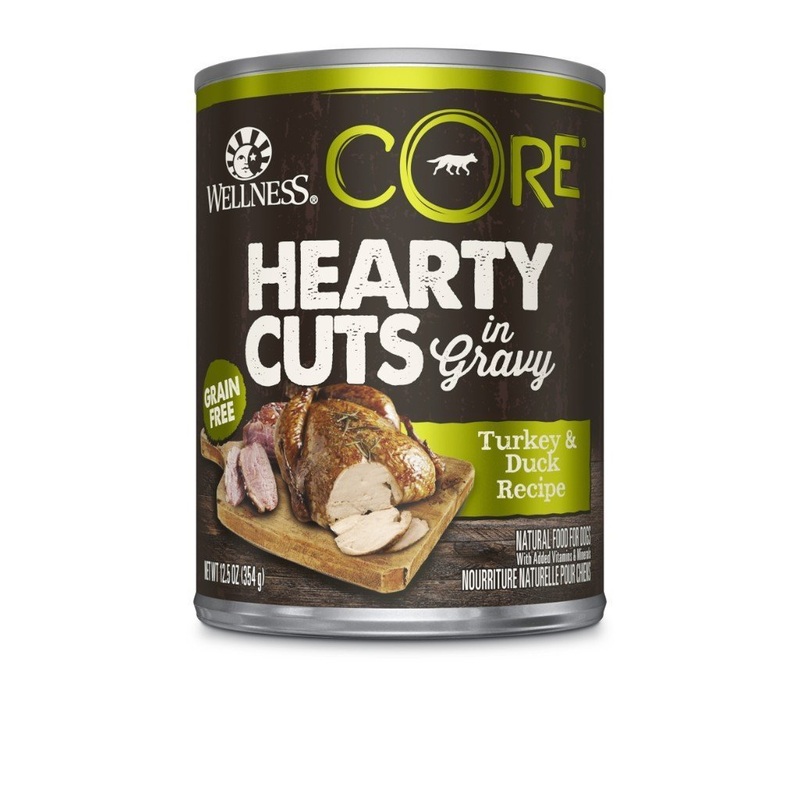 Wellness CORE Hearty Cuts in Gravy Turkey & Duck Recipe Grain-Free Canned Dog Food, 354g