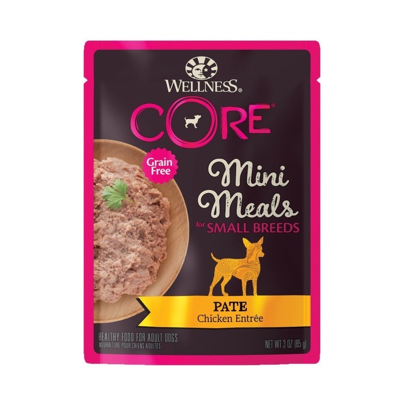 Wellness CORE Small Breed Mini Meals Grain-Free Pt Chicken Entre Wet Dog Food, 85g
