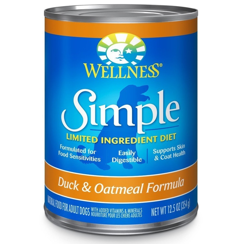 Wellness Simple Duck & Oatmeal Recipe Canned Dog Food, 354g