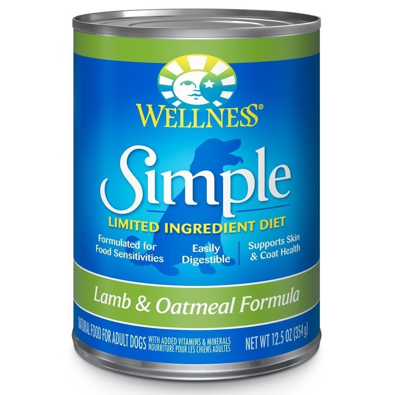 Wellness Simple Lamb & Oatmeal Recipe Canned Dog Food, 354g