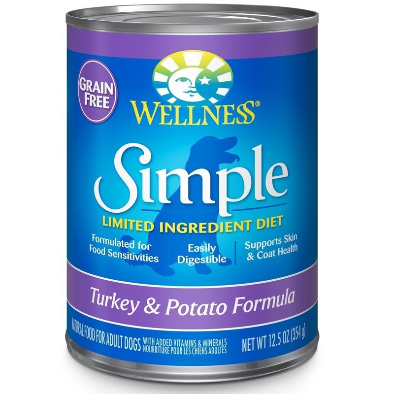 Wellness Simple Turkey & Potato Recipe Grain-Free Canned Dog Food, 354g