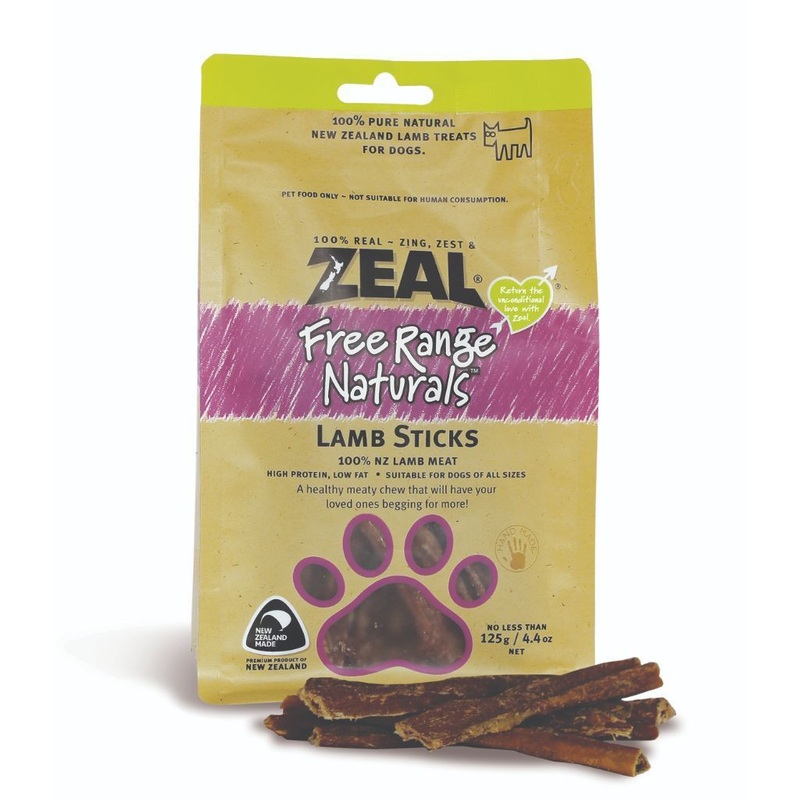 Zeal Free Range Naturals Lamb Sticks Air-Dried Dog Treats, 125g