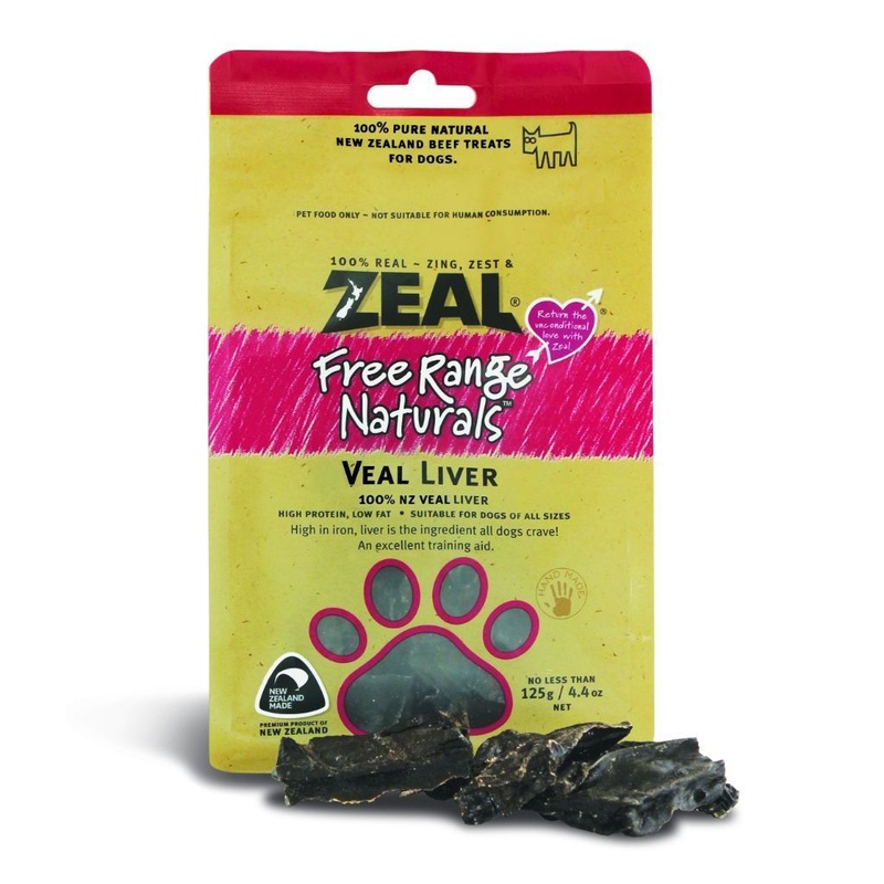 Zeal Free Range Naturals Veal Liver Air-Dried Dog Treats, 125g