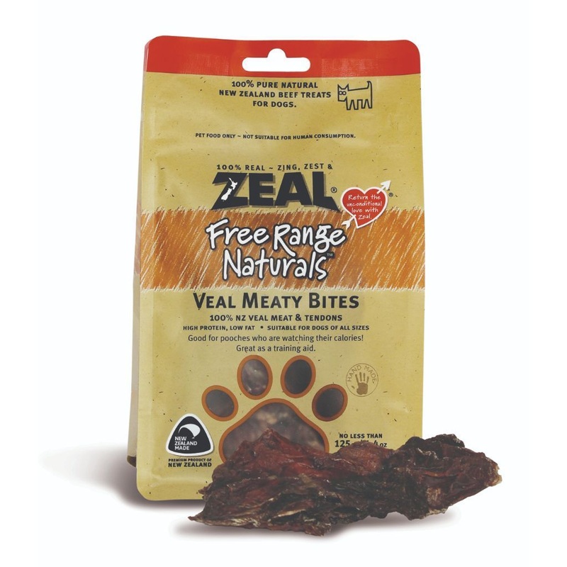 Zeal Free-Range Naturals Veal Meaty Bites Air-Dried Dog Treats, 125g