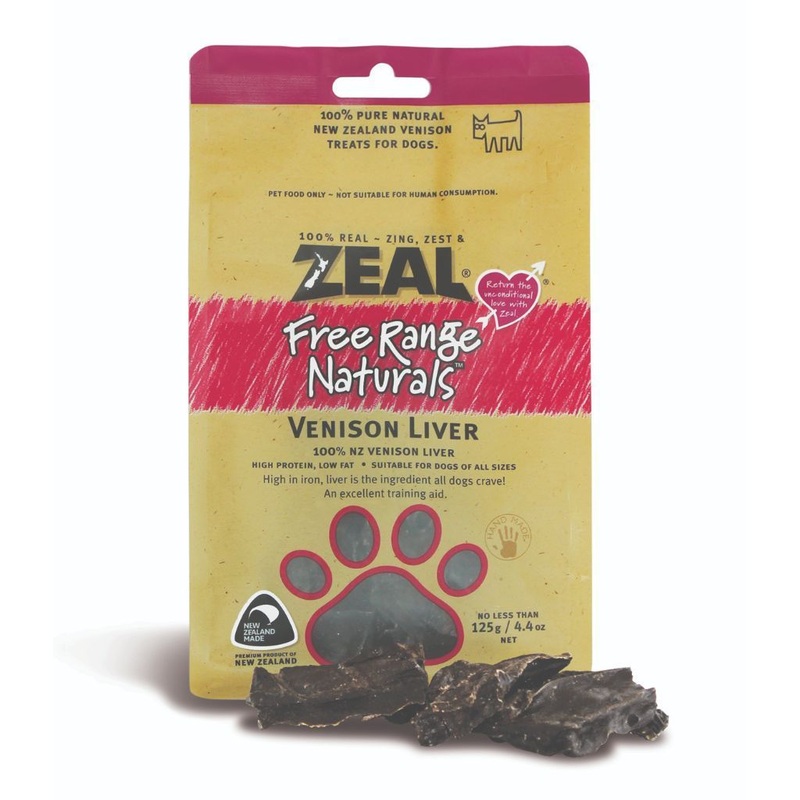 Zeal Free-Range Naturals Venison Liver Air-Dried Dog Treats, 125g