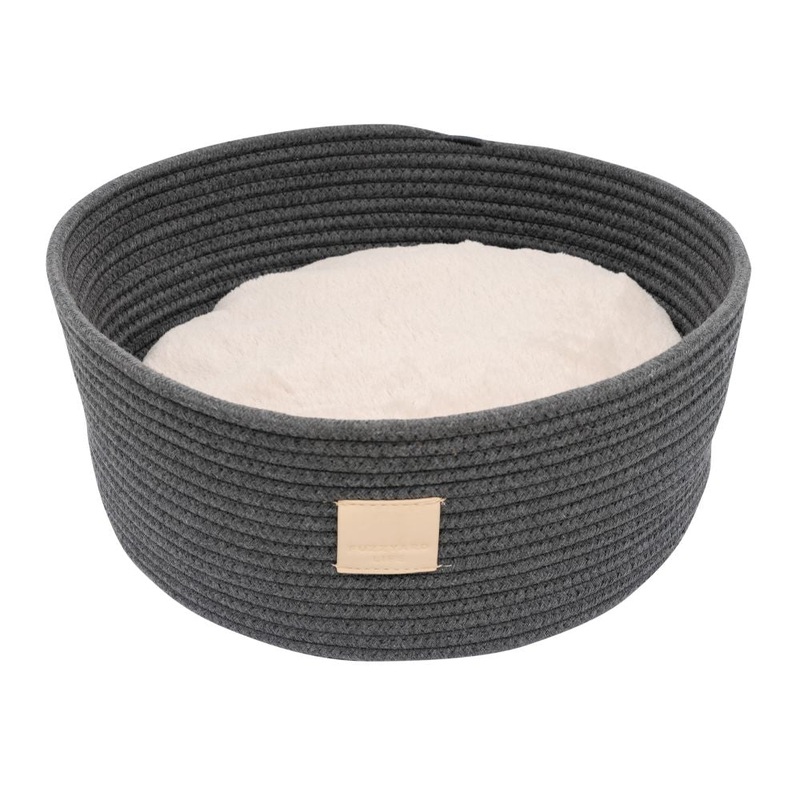 FuzzYard Life Slate Grey Rope Basket Pet Bed