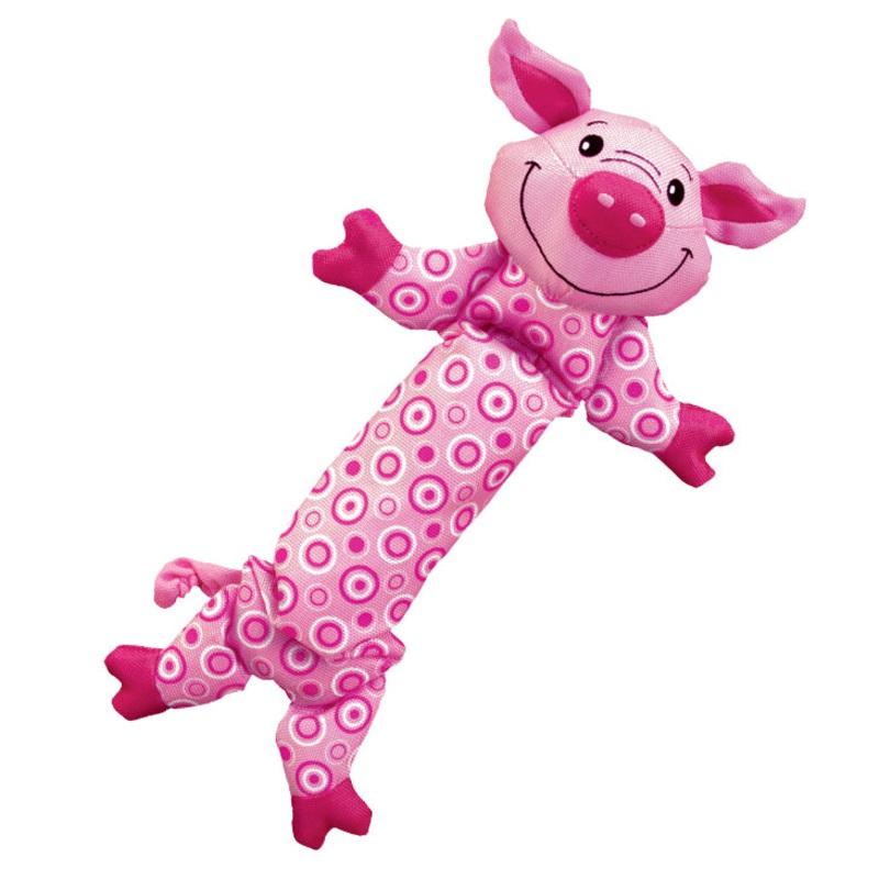 Kong Stretchezz Pig Dog Plush Toy