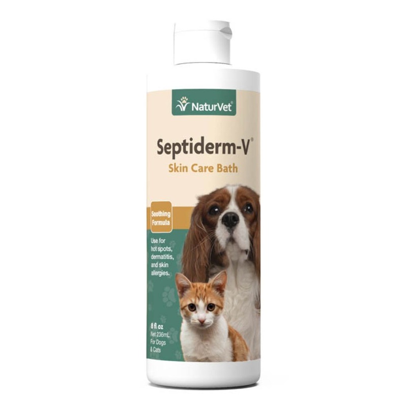 Naturvet Septiderm-V Soothing Formula Skin Care Pet Shampoo, 236ml
