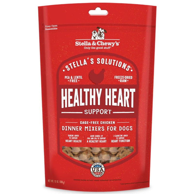 Stella & Chewy's Stellas Solutions Healthy Heart Support Freeze-Dried Raw Dog Food Mixer, 368g