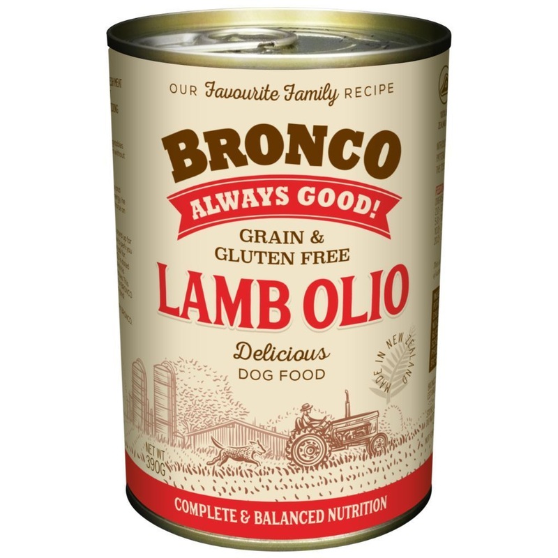 Bronco Lamb Olio Canned Dog Food, 390g x 12