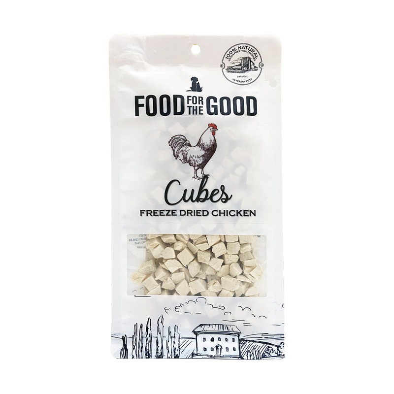 Food For The Good Freeze-Dried Chicken Cubes Pet Treats, 80g