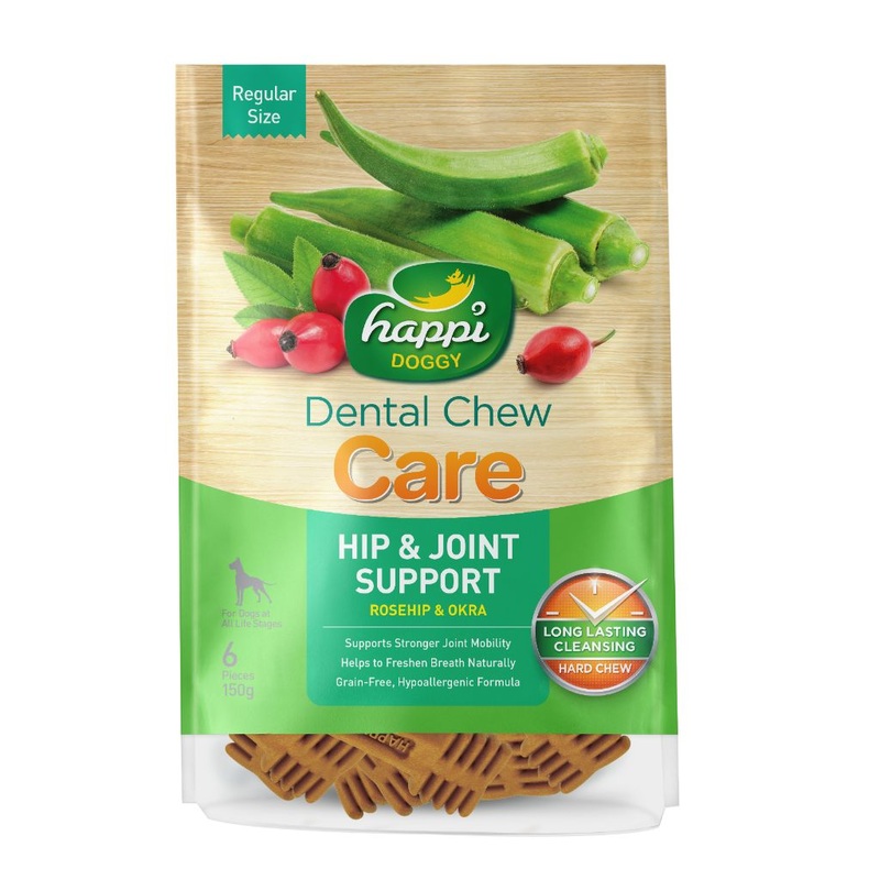 Happi Doggy Care Hip & Joint Support Dog Dental Chews (2 Sizes)