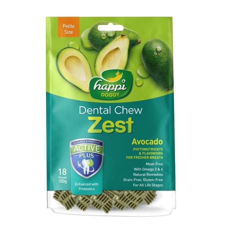 Happi Doggy Zest Avocado Dog Dental Chews (2 Sizes)