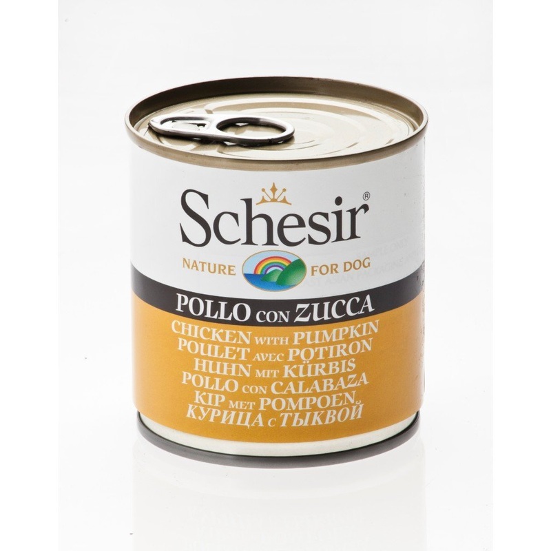 Schesir Chicken with Pumpkin Canned Dog Food, 285g