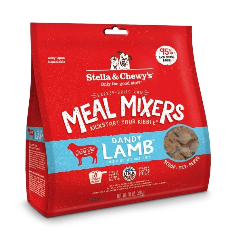 Stella & Chewy's Dandy Lamb Meal Mixers Freeze-Dried Raw Dog Food Topper, 18oz