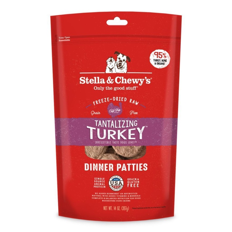 Stella & Chewy's Tantalizing Turkey Dinner Patties Freeze-Dried Raw Dog Food, 397g