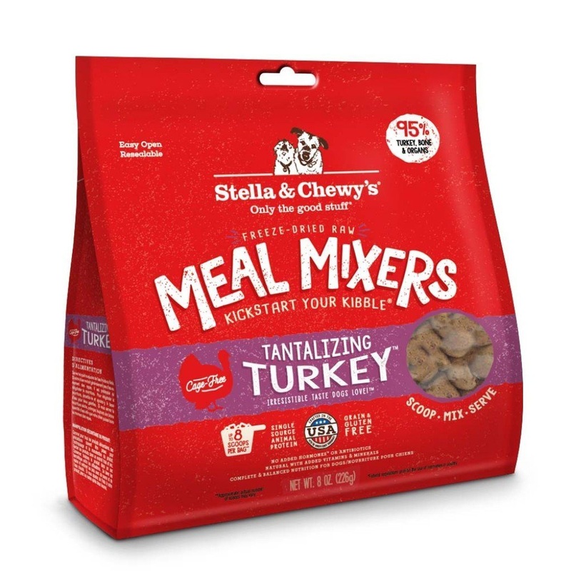 Stella & Chewy's Tantalizing Turkey Meal Mixers Freeze-Dried Raw Dog Food Topper (2 Sizes)