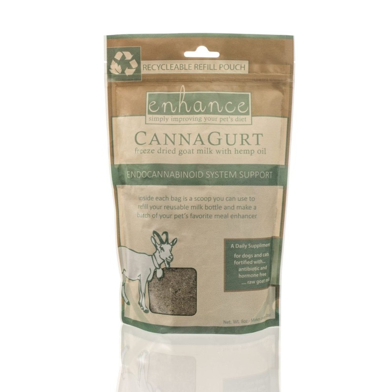 Steve's Real Food CannaGurt Freeze-Dried Goat Milk with Hemp Oil Pet Supplement, 8oz
