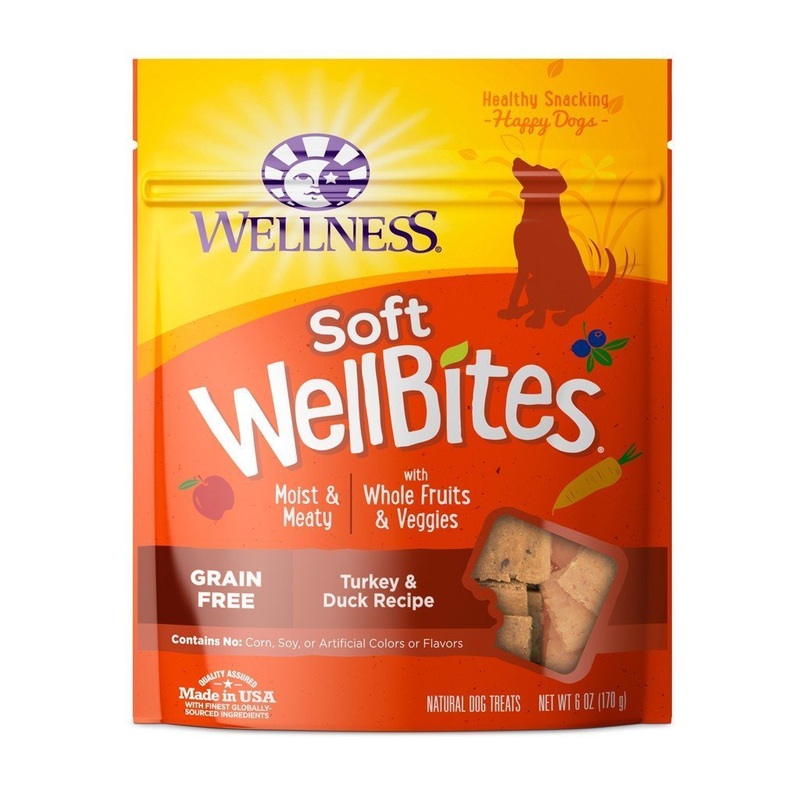 Wellness WellBites Turkey & Duck Grain-Free Soft Dog Treats, 170g