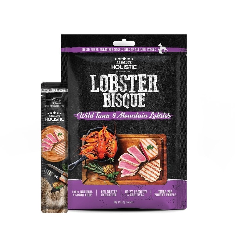 Absolute Holistic Lobster Bisque Tuna & Mountain Lobster Pet Creamy Treat, 12g x 5